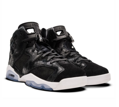 Air Jordan 6 Retro GG Heiress Black Suede White Shoes - Click Image to Close